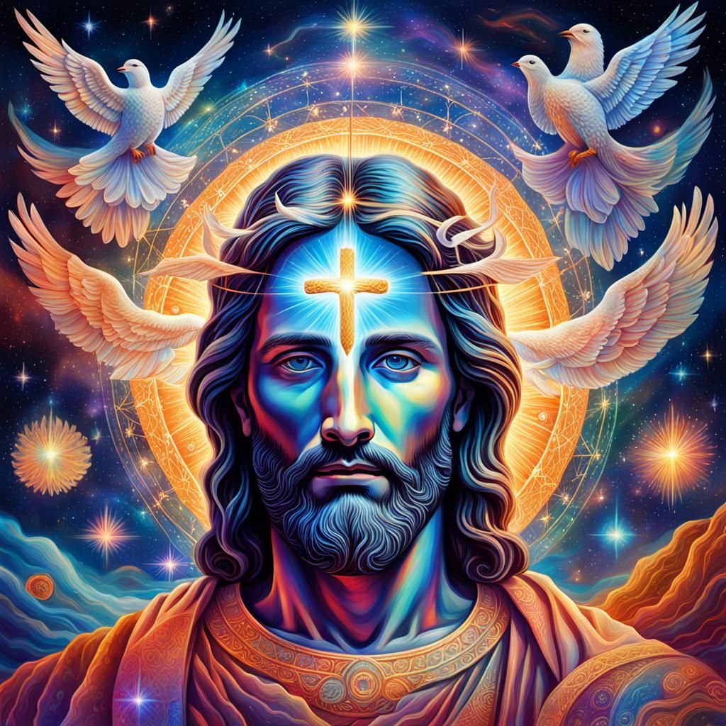 Heavenly Astral Illustration of the Holy Trinity