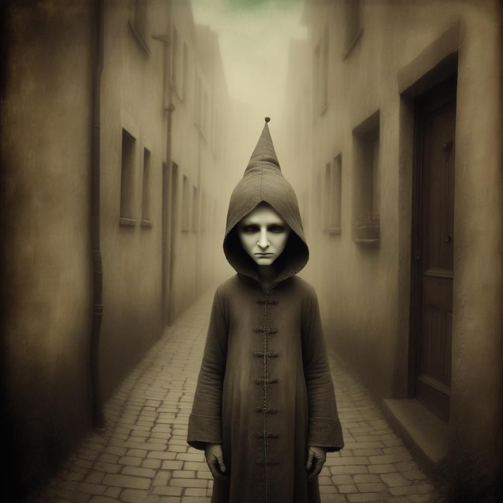 Disguised Trickster in Foggy Nirvana, Pictorialism Style