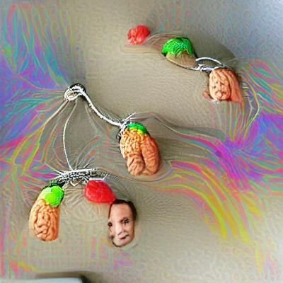 Surreal Dangling Brains Concept Art