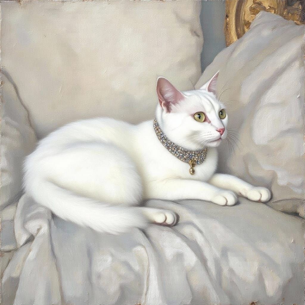 Elegant white cat