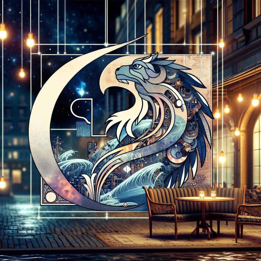 Anthropomorphic Hebrew Letter Listens to the Sea
