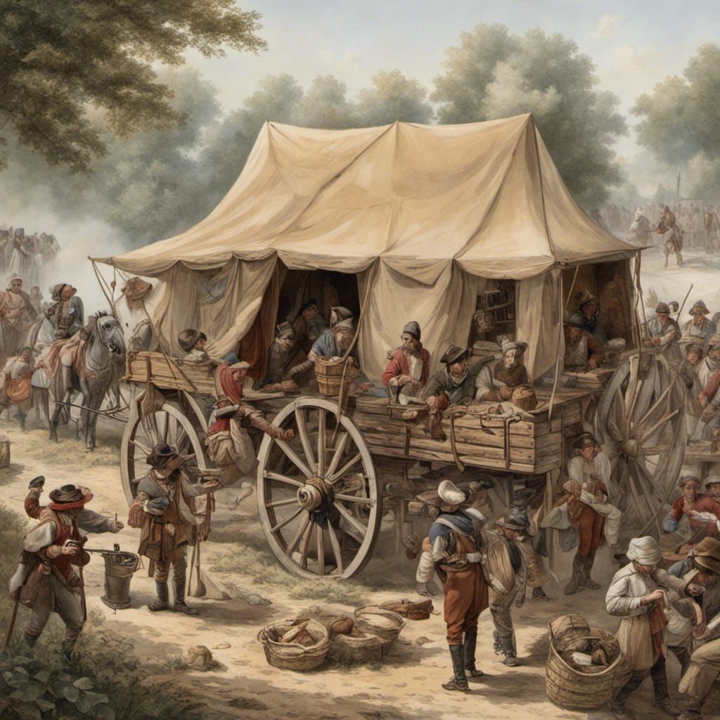 American Trade Caravan in Gunpowder Age