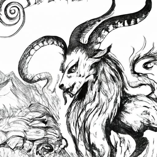 Celtic Kirin in Pen and Ink Style