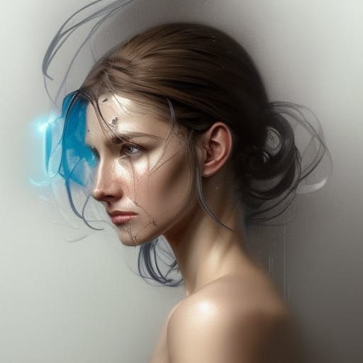 Glass Bottle Still Life Concept Art