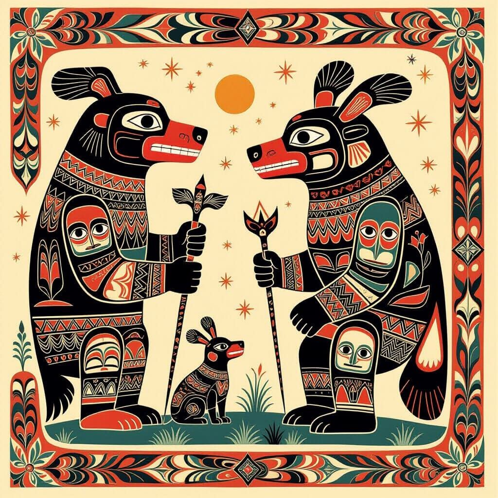 Native inuit art.. tribal art