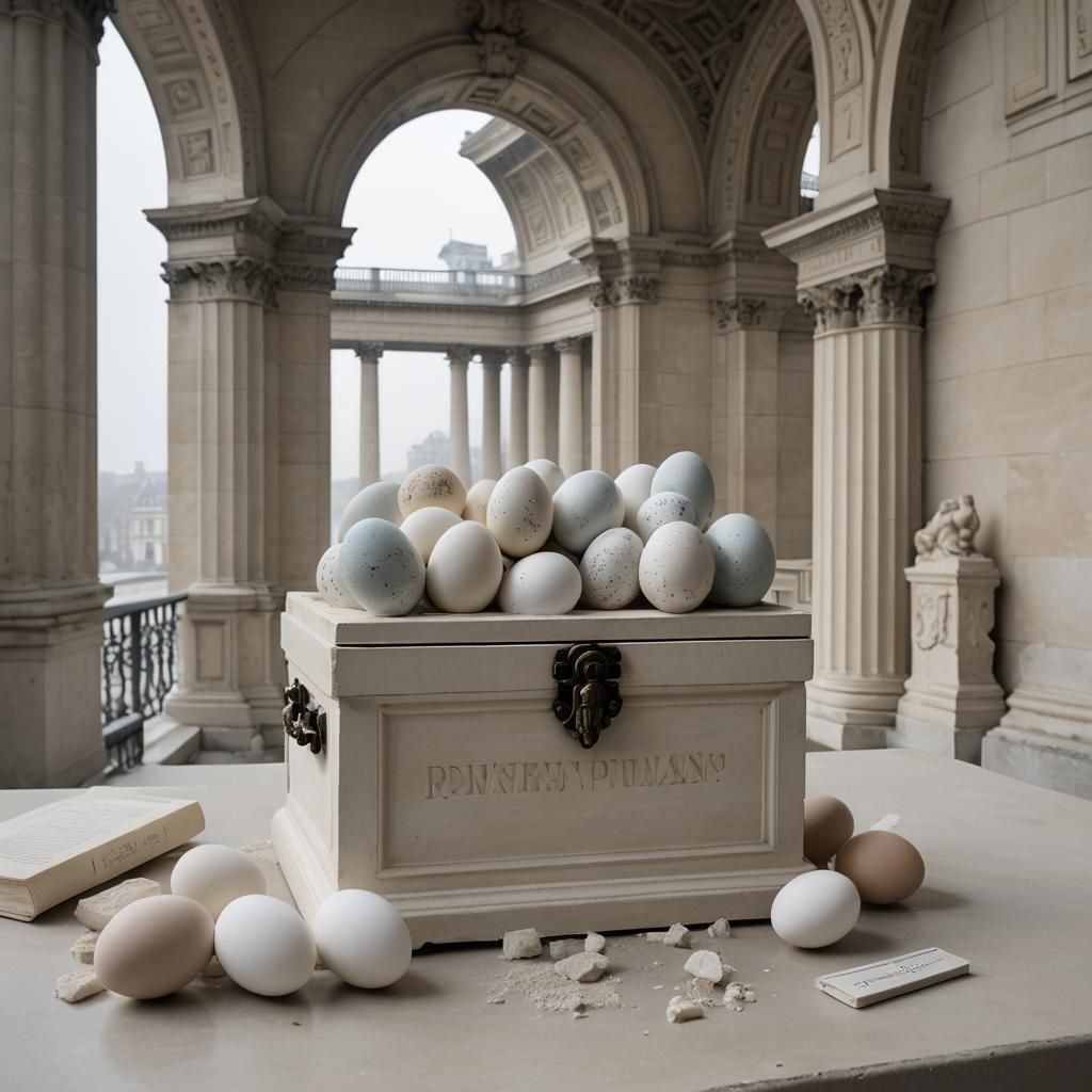 Elegant Phanes Eggs in Bleak Ivory Library