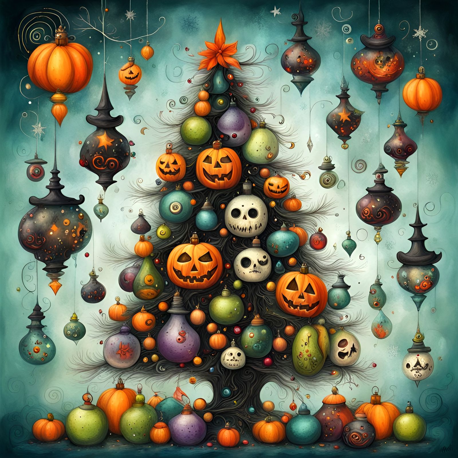 The Halloween Christmas Tree