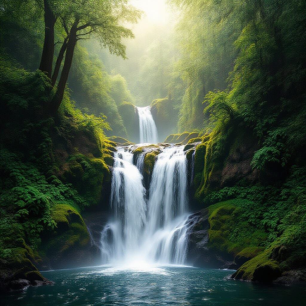 Abstract Cascade of Light and Virtue