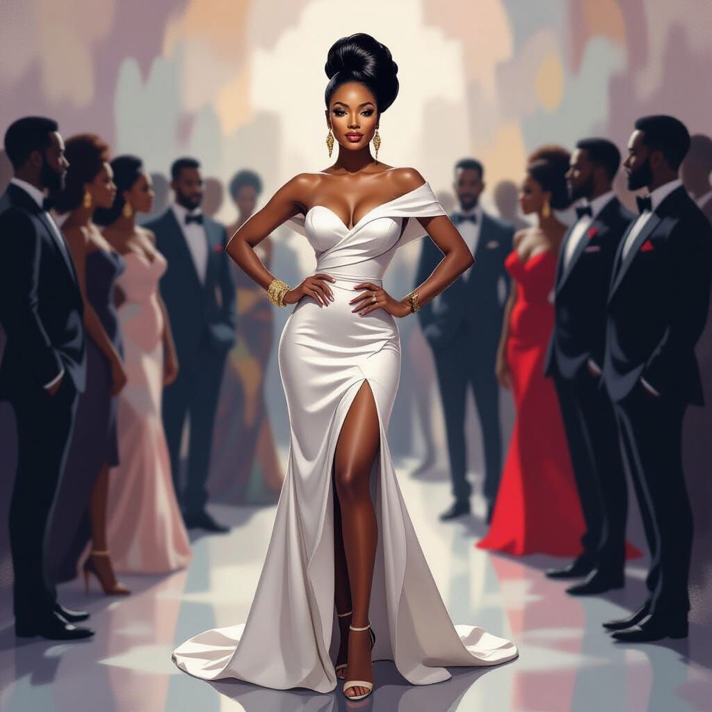 Glamorous Nigerian Woman in Contemporary Portraiture