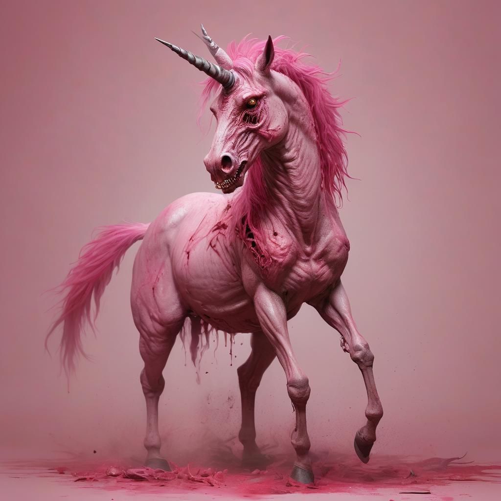 Monochromatic: pink zombicorn