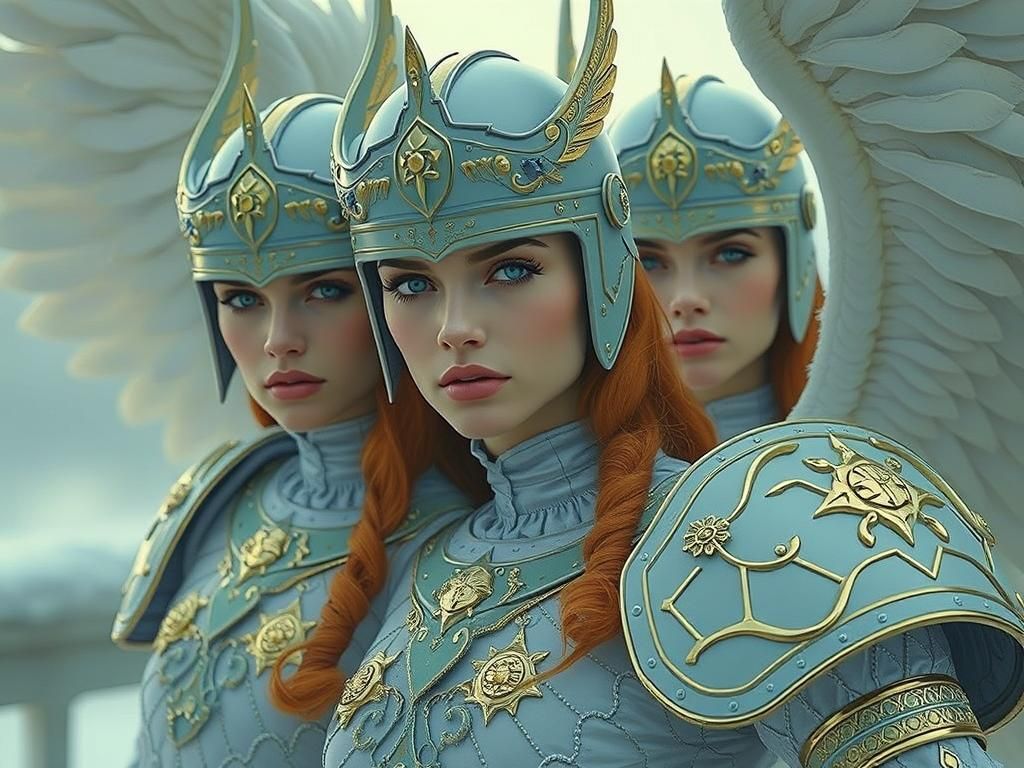 Angelic Supermodels in White Couture: Dreamlike Fantasy Art