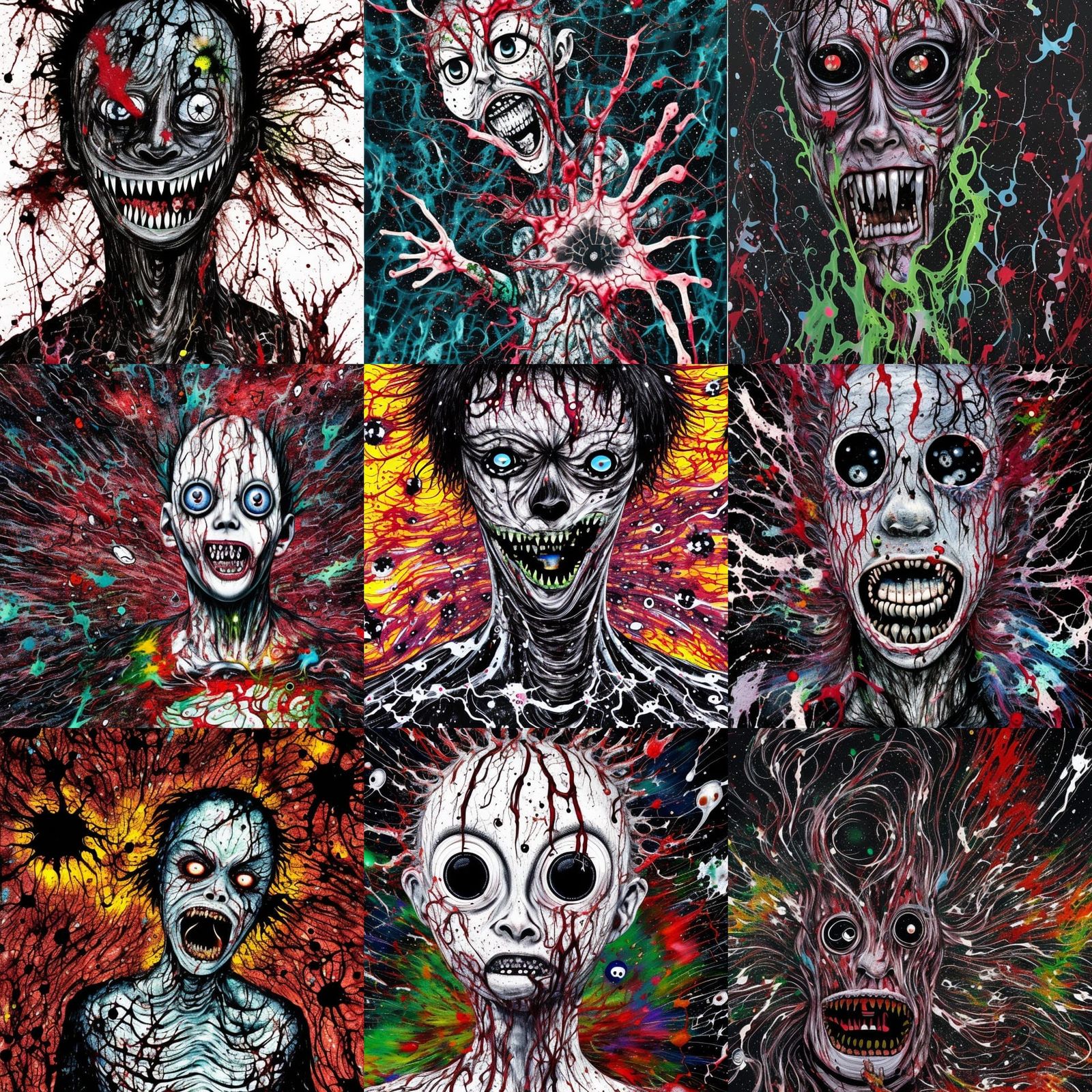 Cosmic Nightmare Monster in Horror Style