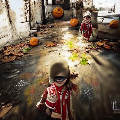 Creepy Halloween Costumes: Detailed Digital Painting