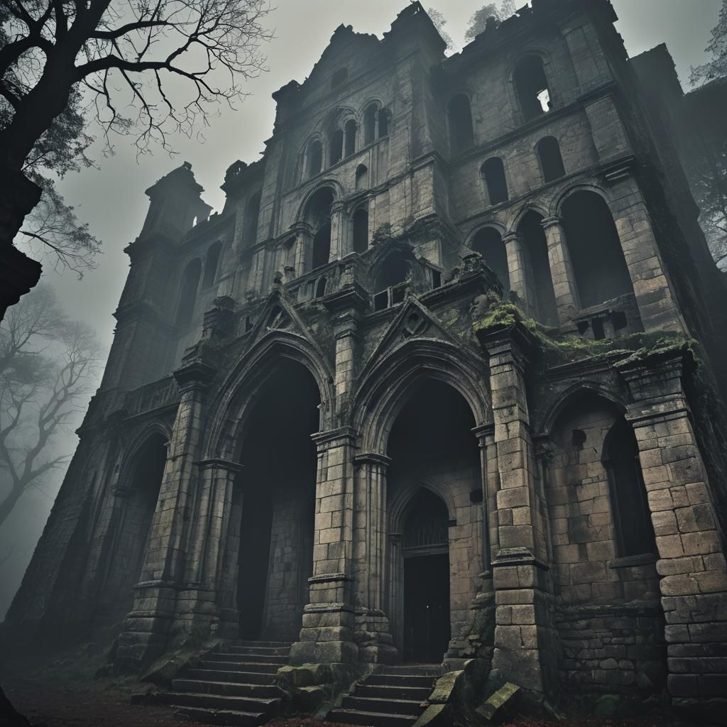 Dark Fantasy Dungeon with Haunting Ghosts