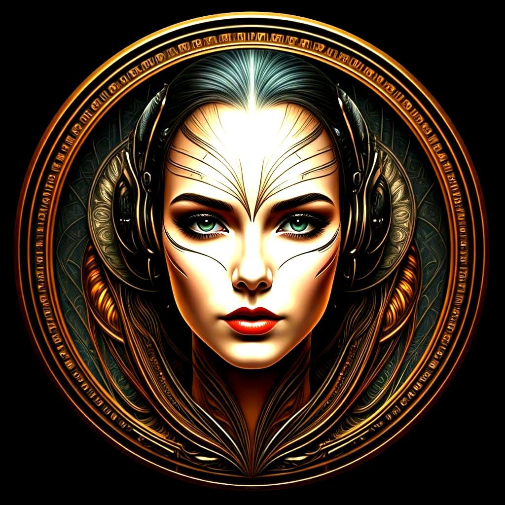 Art Deco Science Fiction Queen in Retro Futuristic Mode