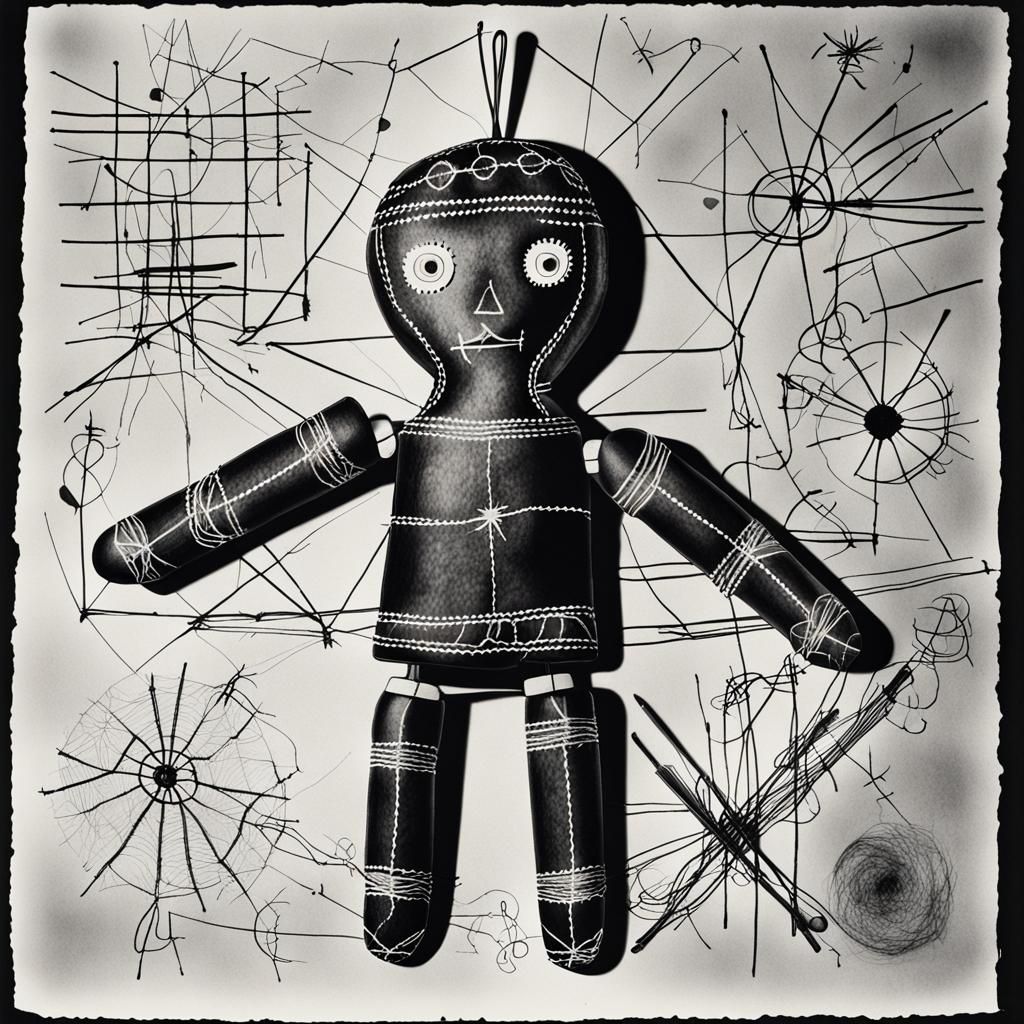 Voodoo Doll in Rayograph Style