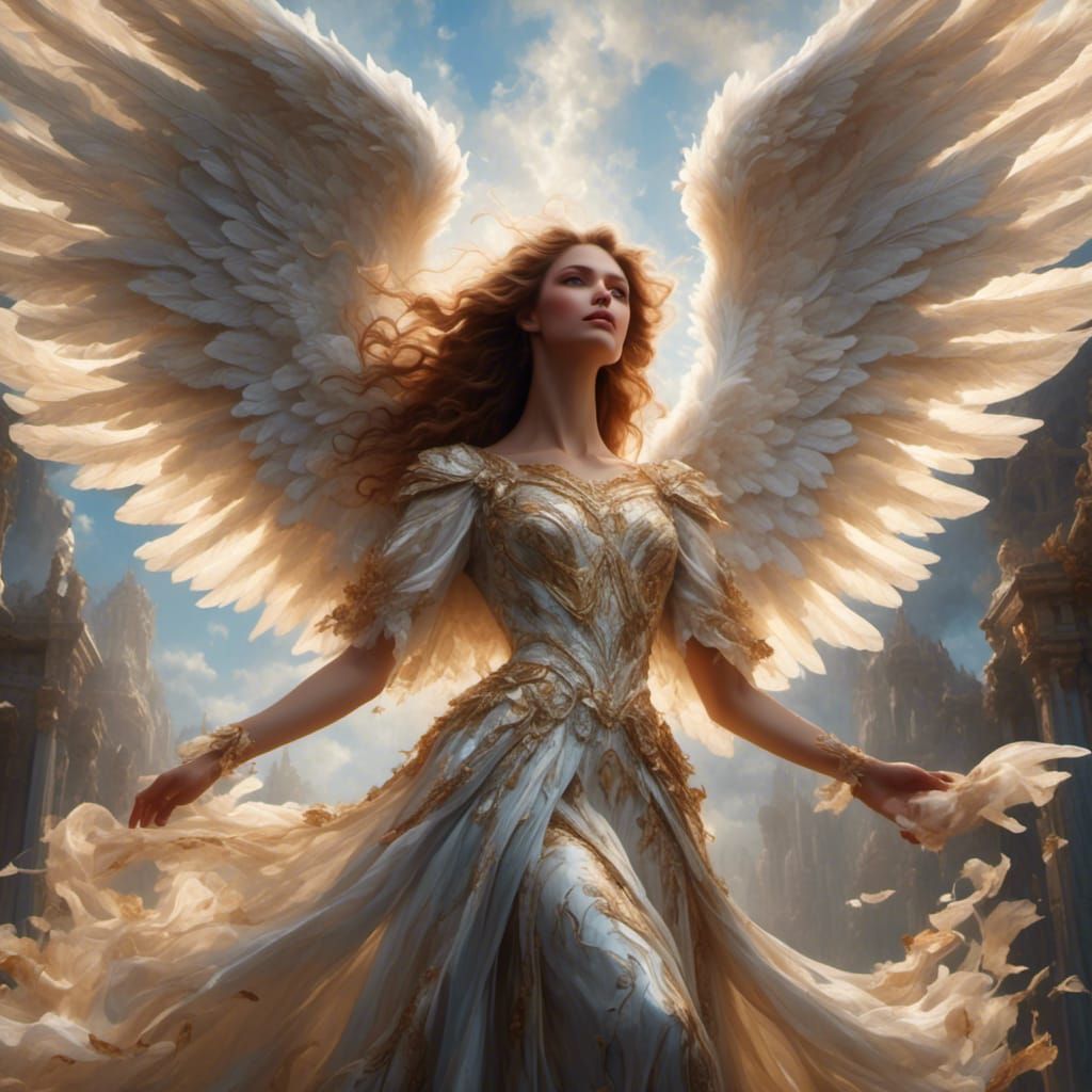 Angelic Choir in Glittery Fantasy Style