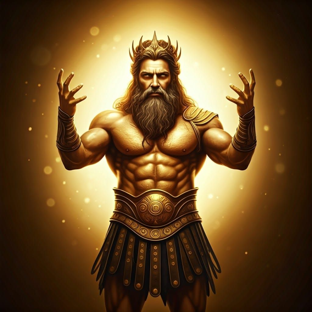 Regal King Midas Transforms Objects into Golden Splendor