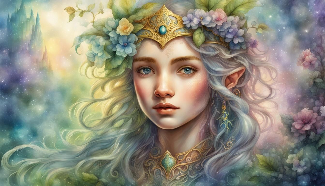 Ethereal Fairy in Whimsical Elven Wonderland