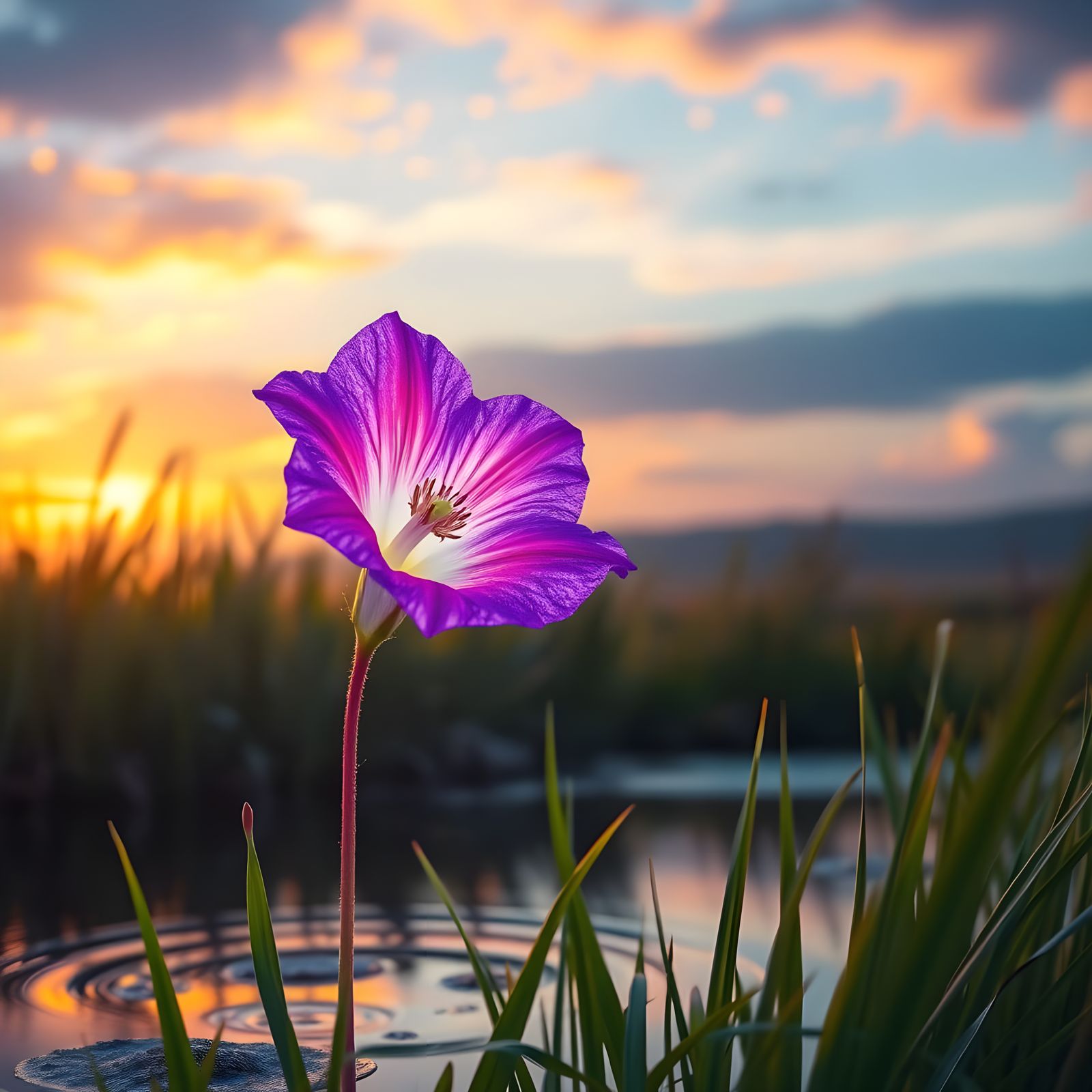 Ethereal Sunrise Fantasy Landscape