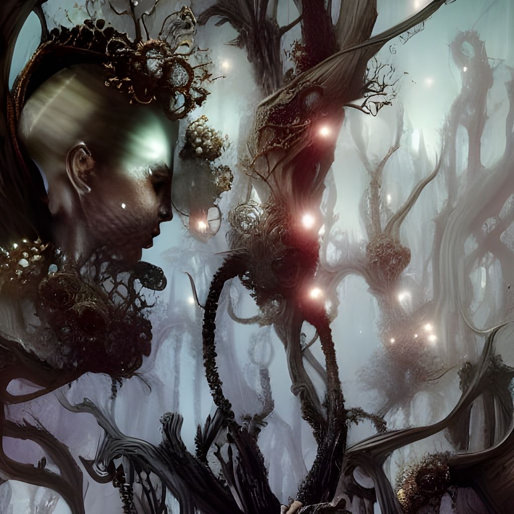 Royal Begemonia: Intricate Sci-Fi Painting