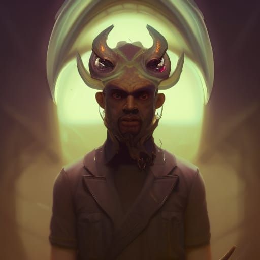 Eldritch Cuttlefish Portrait in Detailed Digital Art