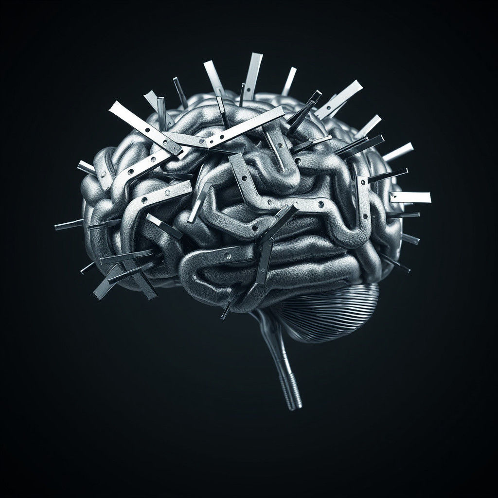 Razor Blade Brain: A Conceptual Illustration