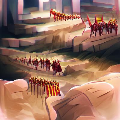 Immortal Warriors Marching in Ancient Times