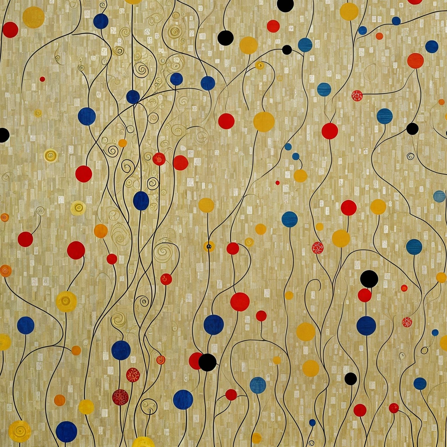 Geometric Art Nouveau 3D Render