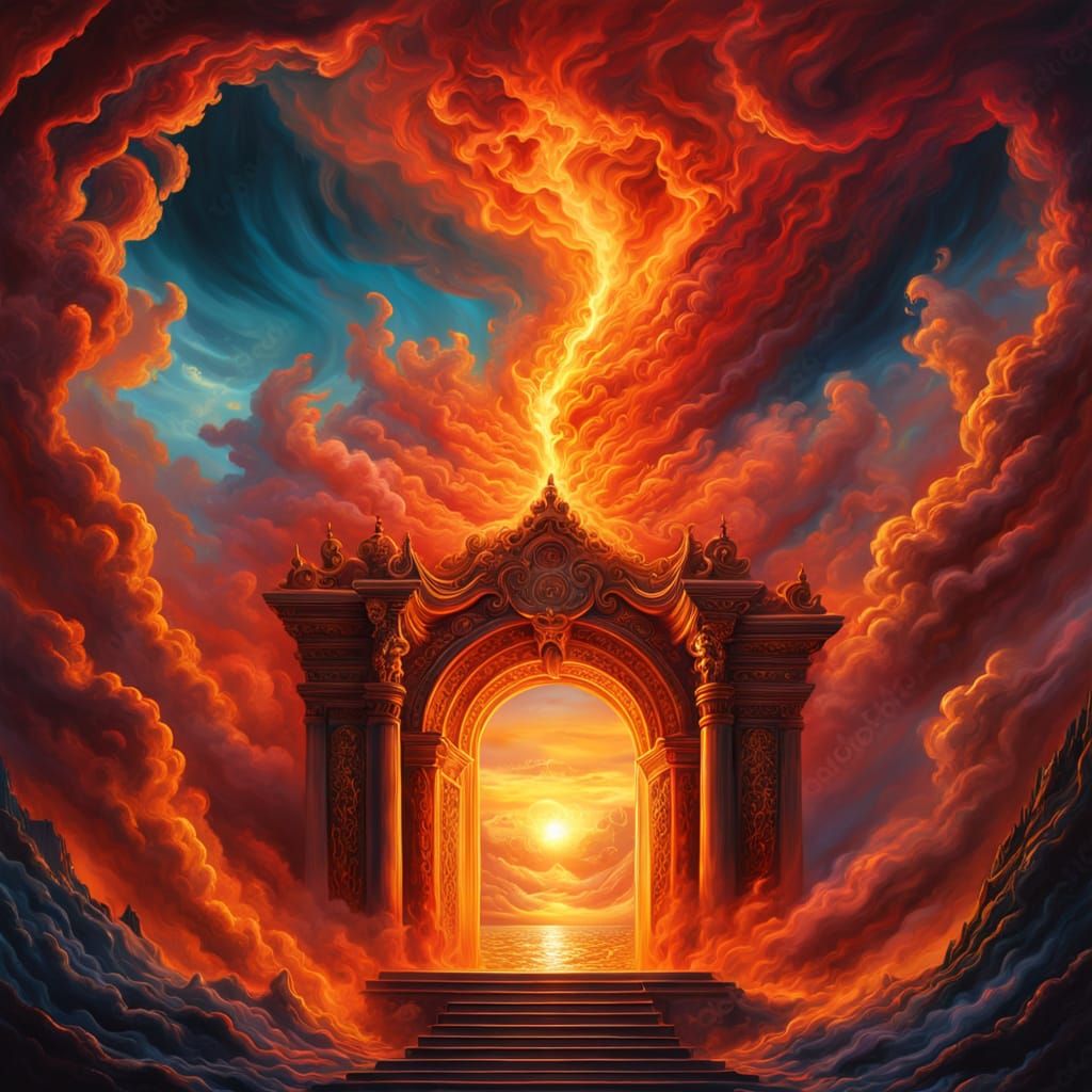 Surreal Portal Between Heaven and Hell