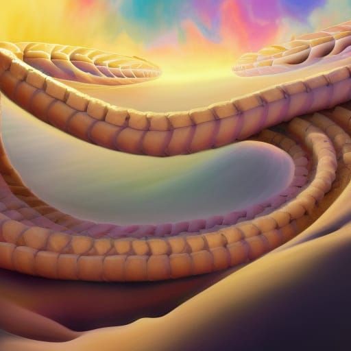 DNA Spiral Pizza Feast in Kandahar: Hyperrealistic Splash Ar...