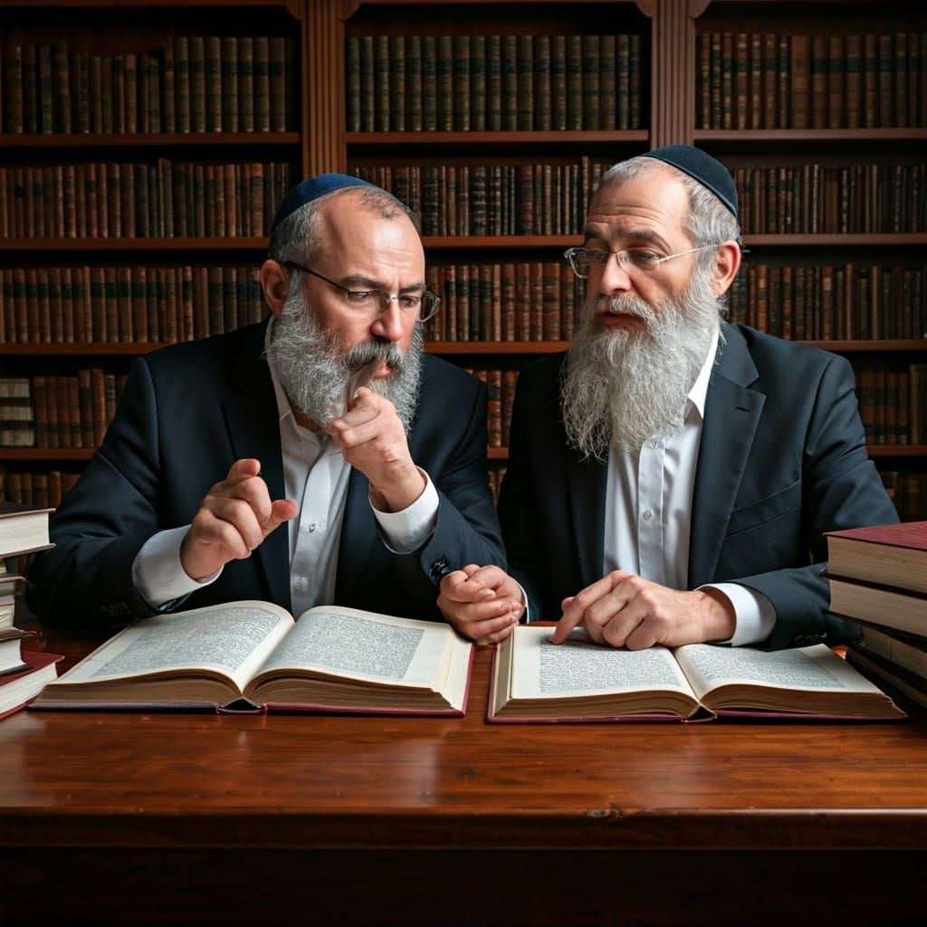 Jewish Scholars Engage in Fervent Torah Study and Debate in...