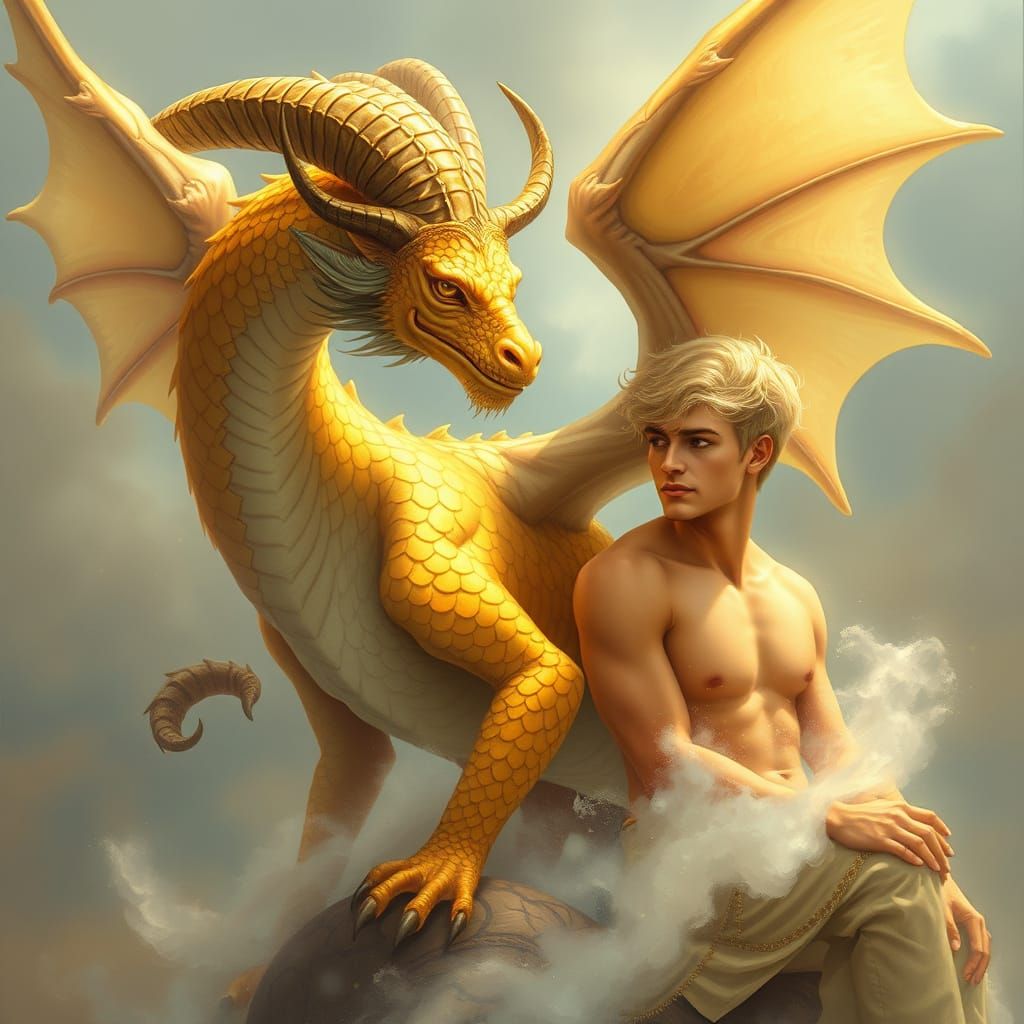Ethereal Fantasy Figure Transforms from Majestic Dragon to H...