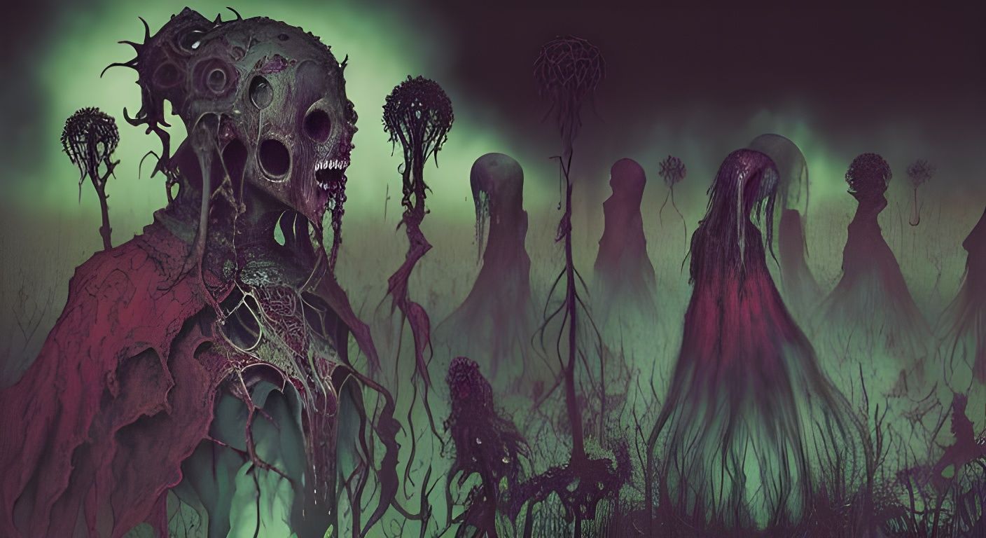 Surreal Horror Field in Gothic Colors