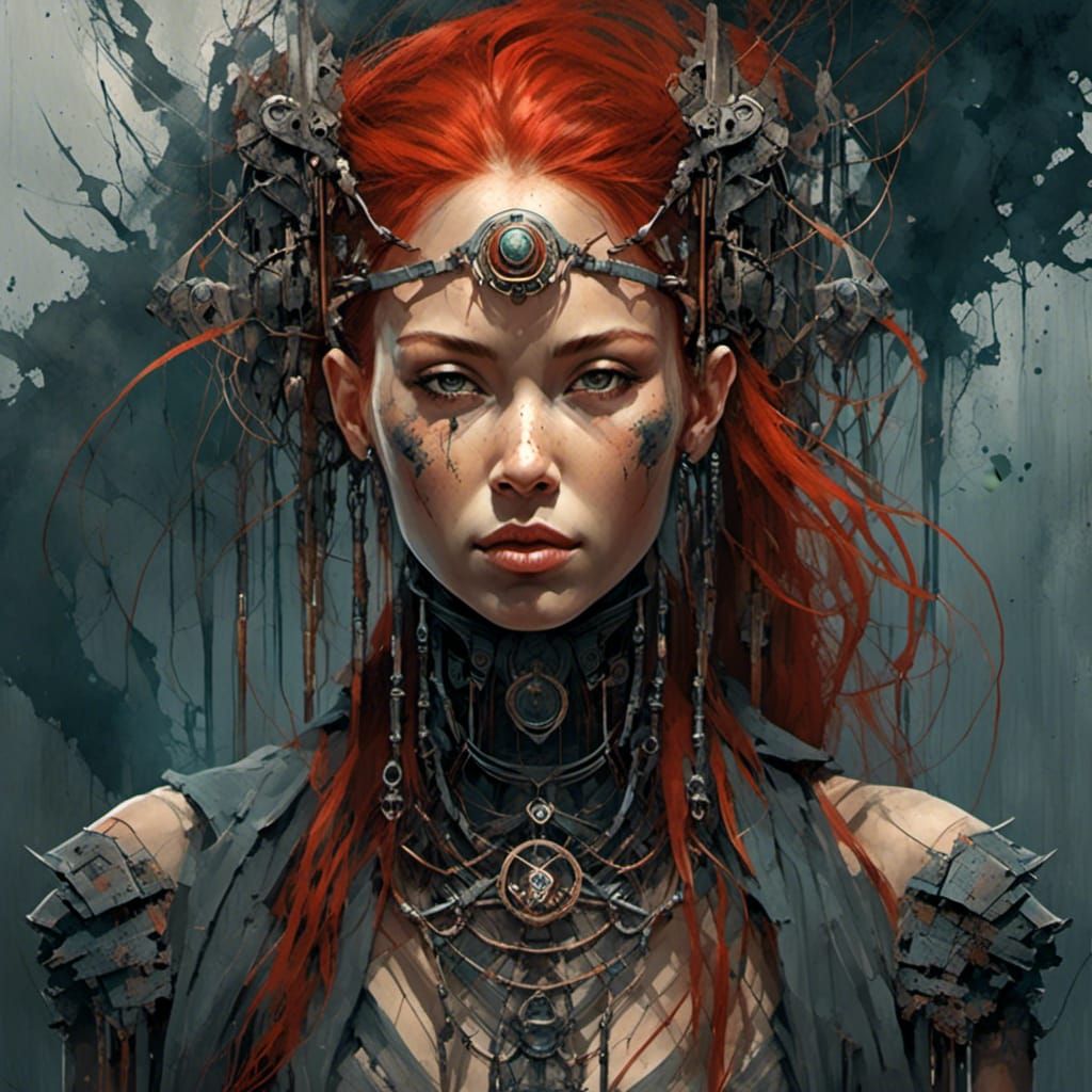 Celtic Shaman: Cyberpunk Character Design