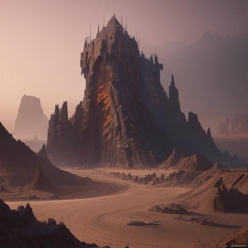 Epic Dakar Landscape in Detailed Matte Painting