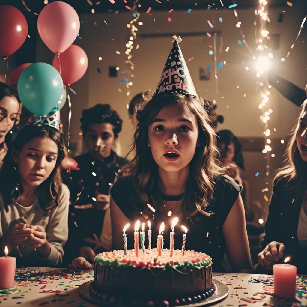 Film Noir Birthday Party Scene