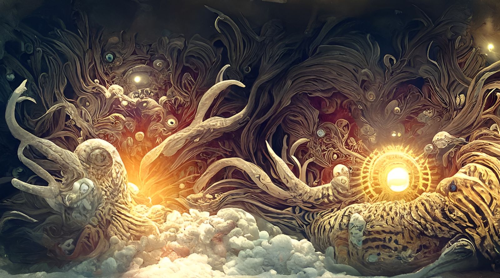 Lovecraftian Divine Entity in Cosmic Horror Art