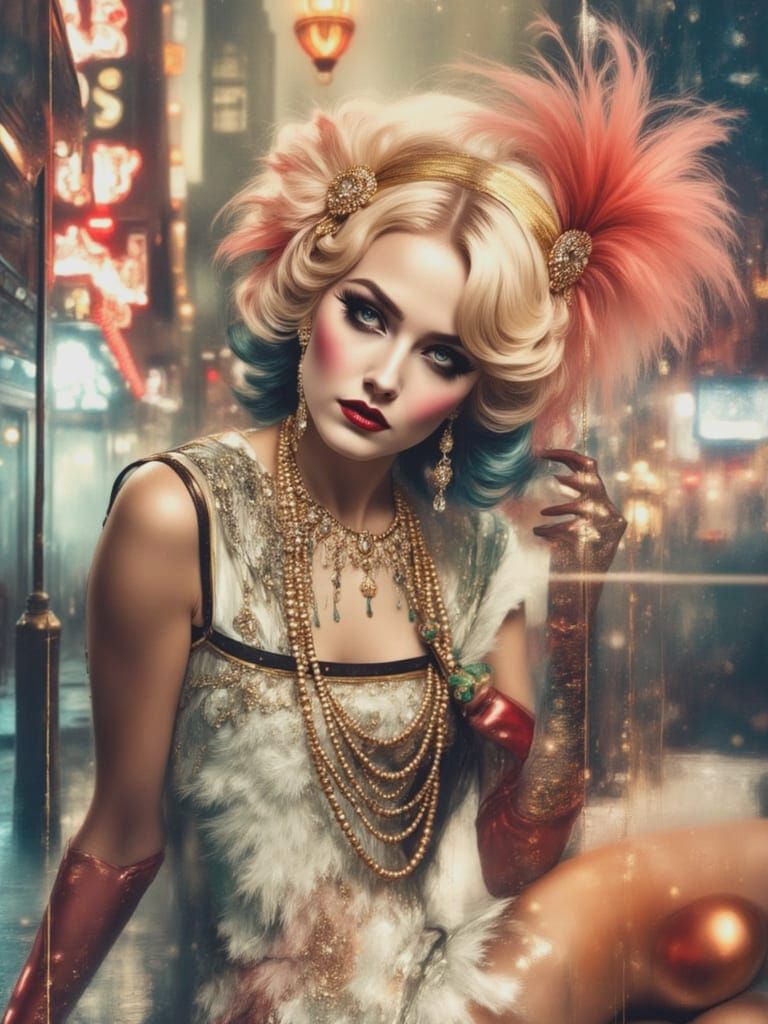 Harley Quinn in 1920s Flapper Style