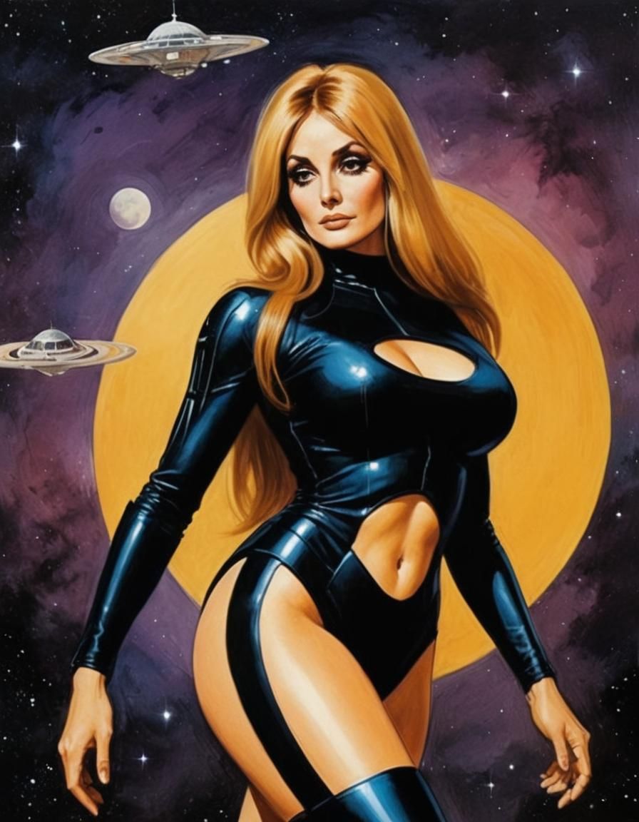 Sci-Fi Space Explorer in Comic Book Style