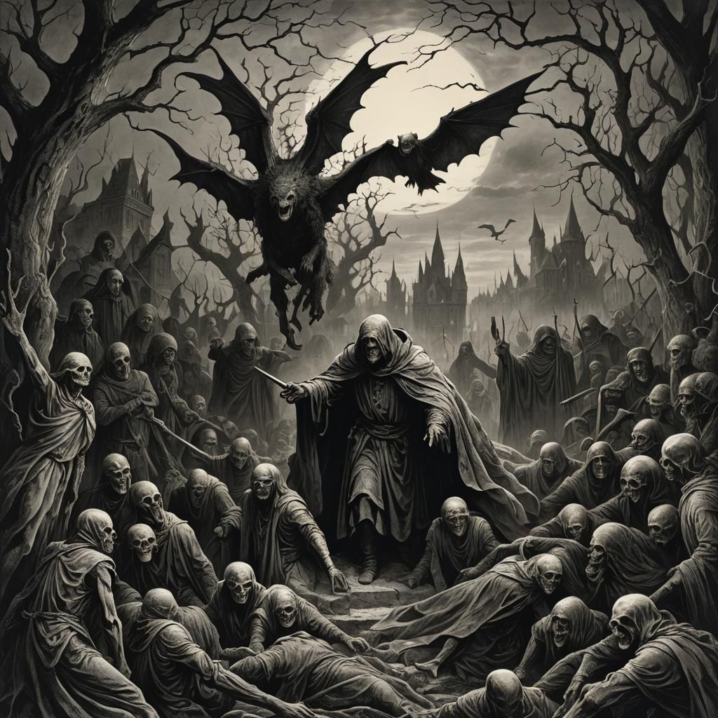 Horror Illustration in the Style of Gustave Doré