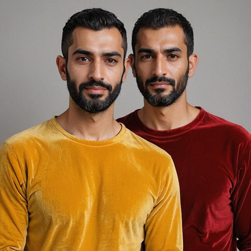 Portrait of Two Men in Impressionist Style