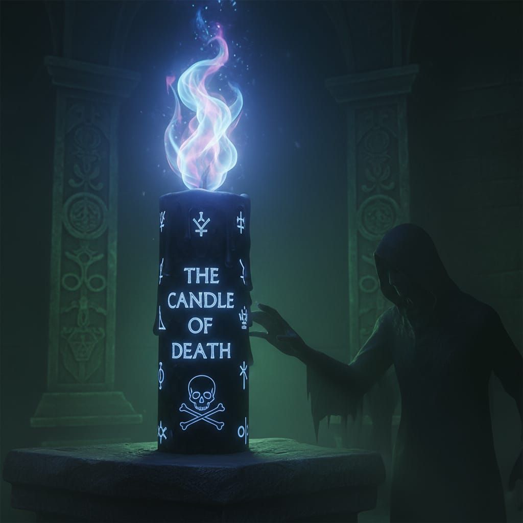 Mystical Candle Ignites with Phantom Fire