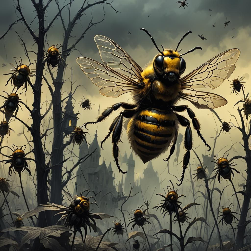 Sinister Gothic Bee Horror