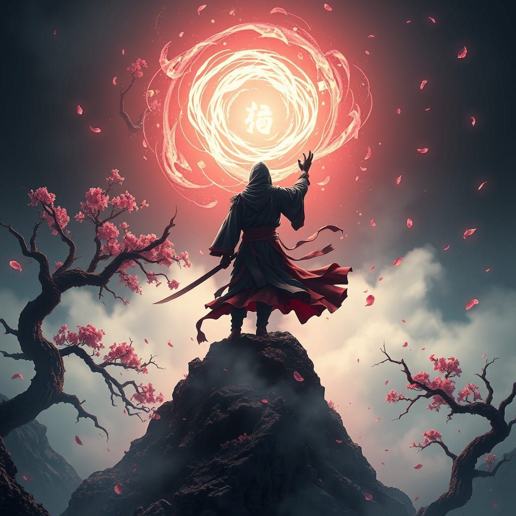 Mystical Ninja Ascends the Enchanted Mountain