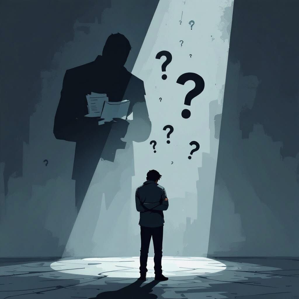 Solitary Figure Navigates Fear of Responsibility in Digital ...