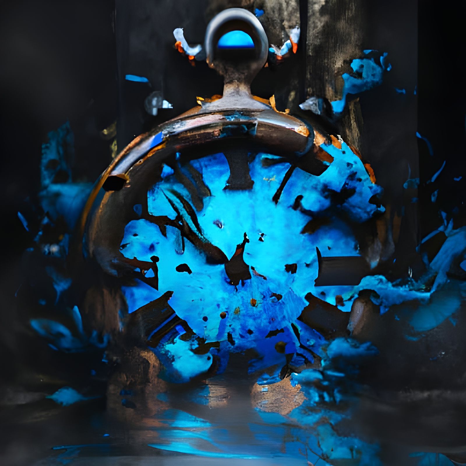 Hyperrealistic Clock in Splash Art Style