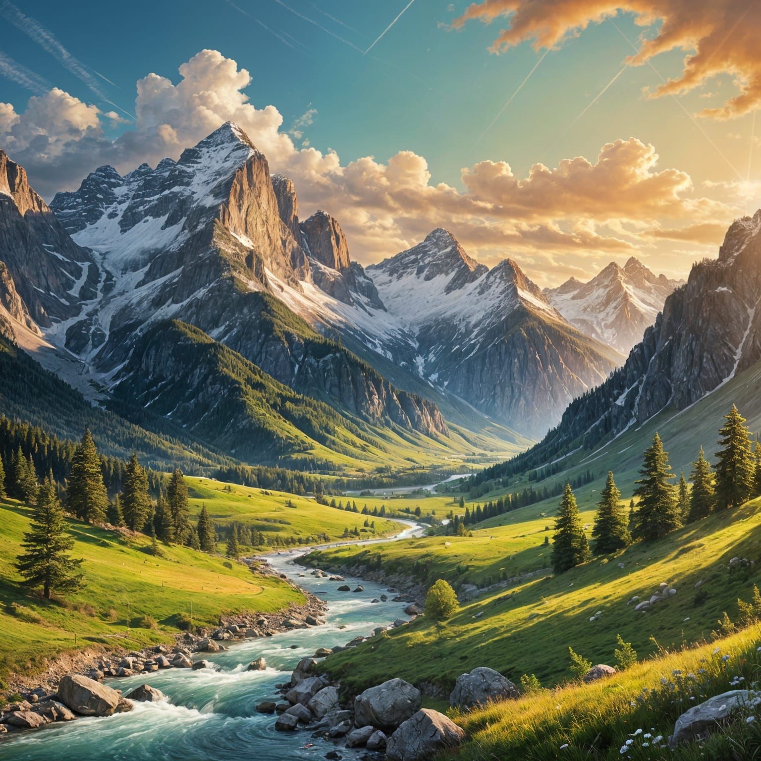 AI Generated Scenic Landscape