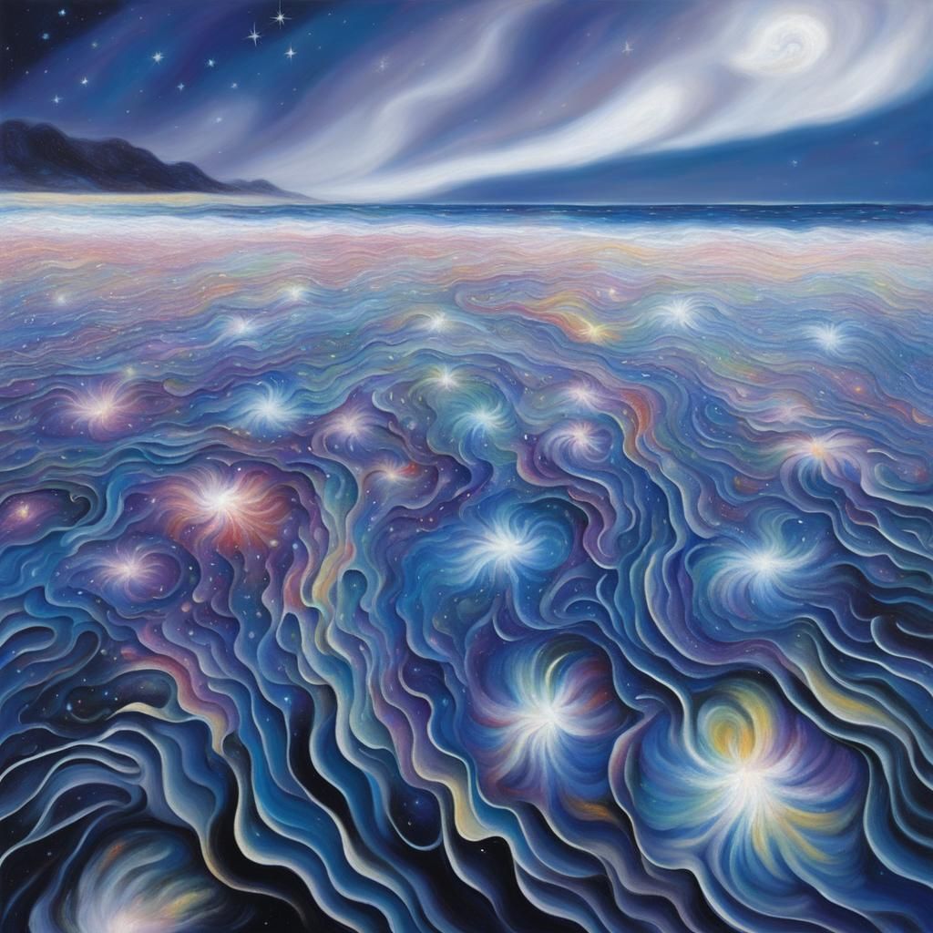 Star Nursery Dreamtime Art in Impasto Style