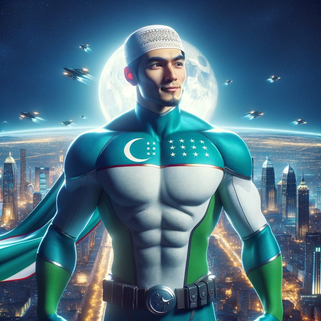 Uzbek Hero: Light of the Nation in Concept Art Style